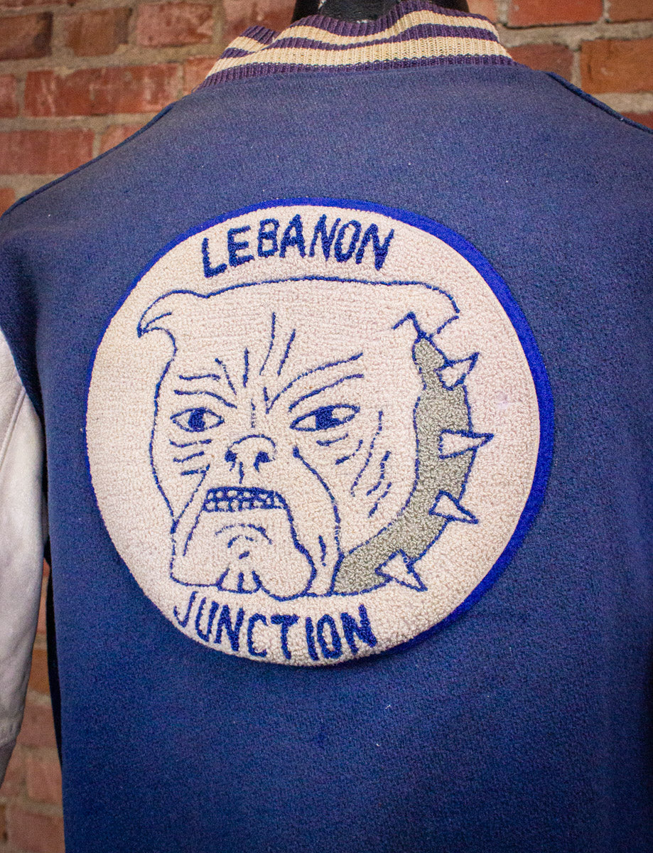 Vintage Lebanon Junction Varsity Jacket 70s Blue/White Small
