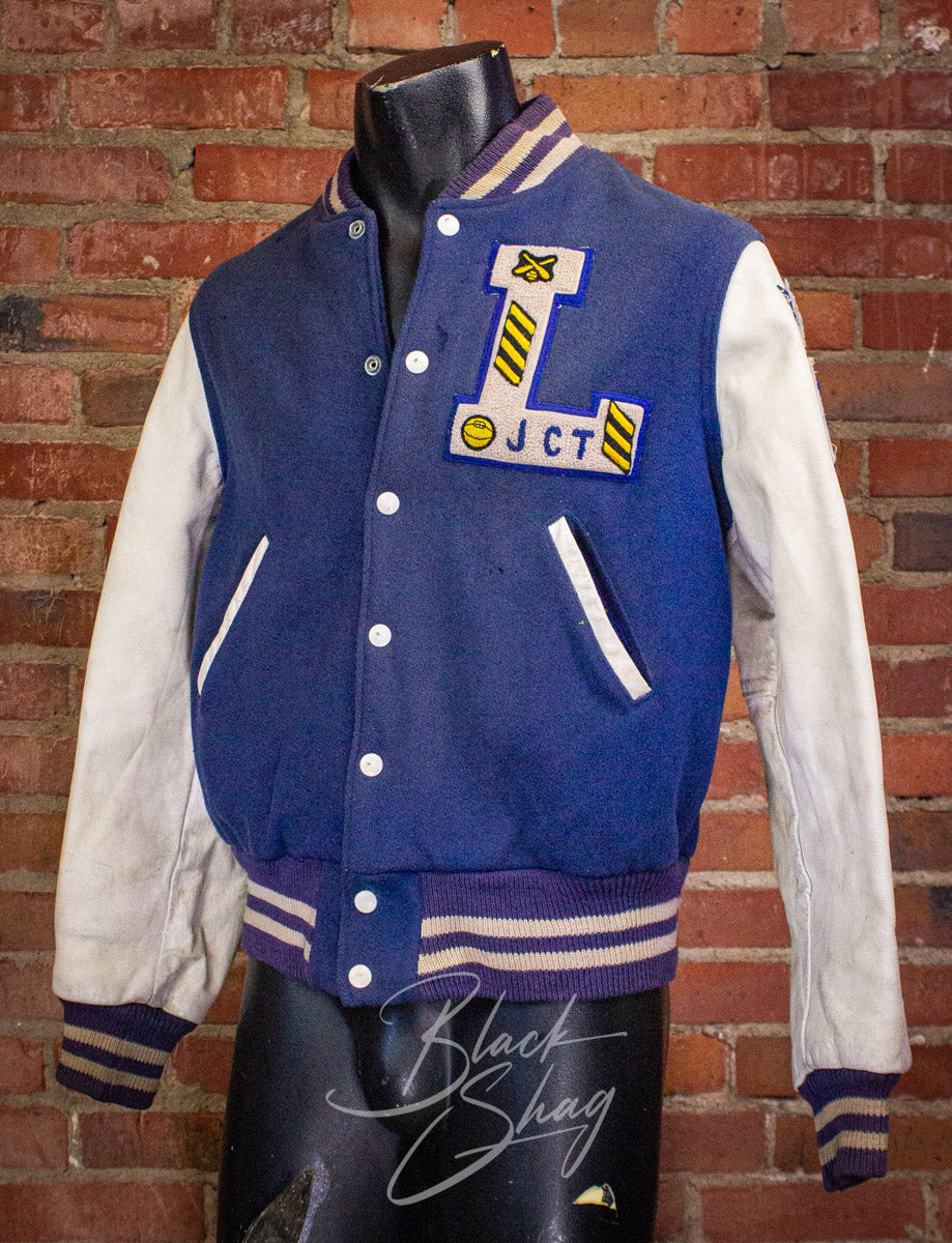 Vintage Lebanon Junction Varsity Jacket 70s Blue/White Small