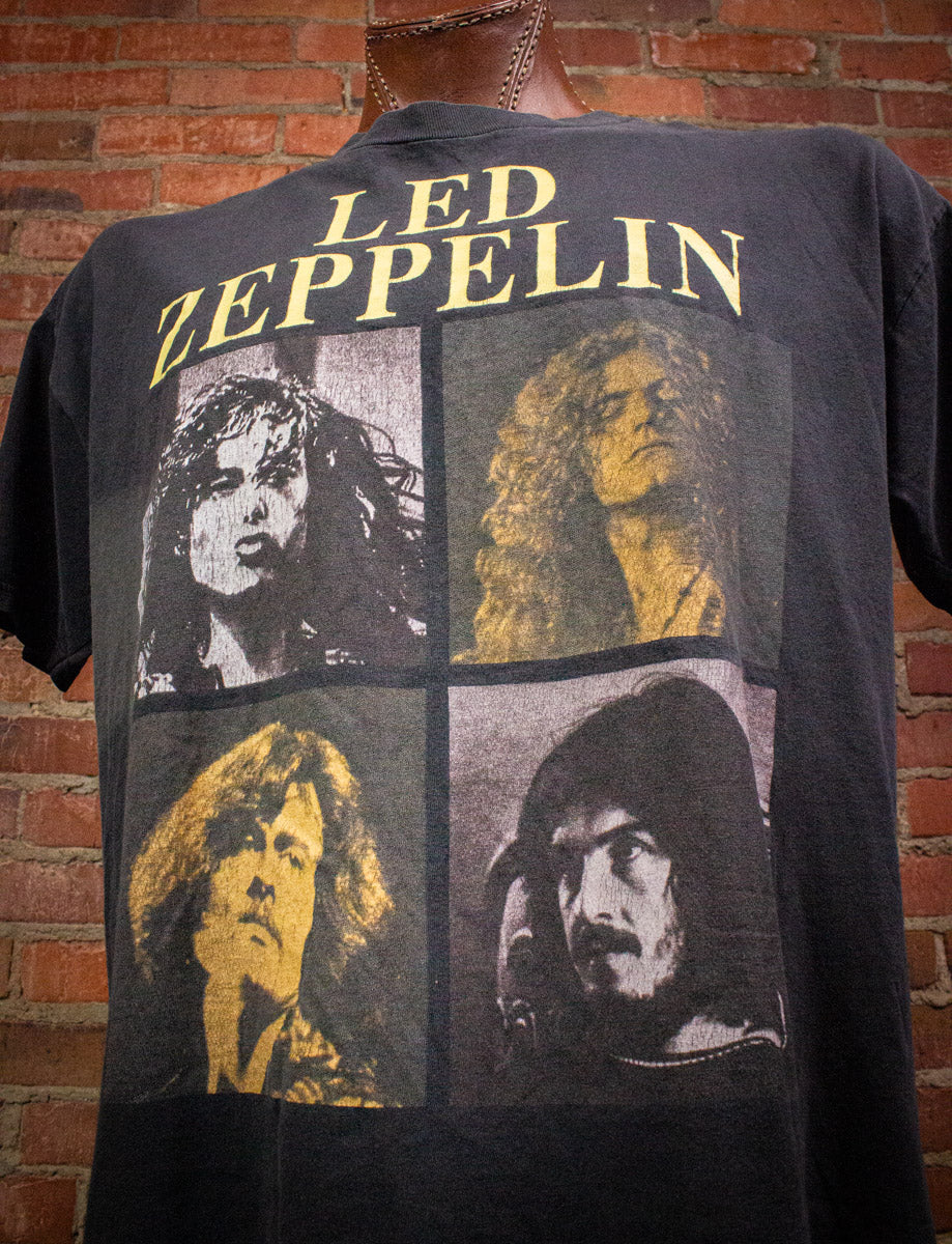 Vintage Led Zeppelin 4 Faces Concert T Shirt 90s XL