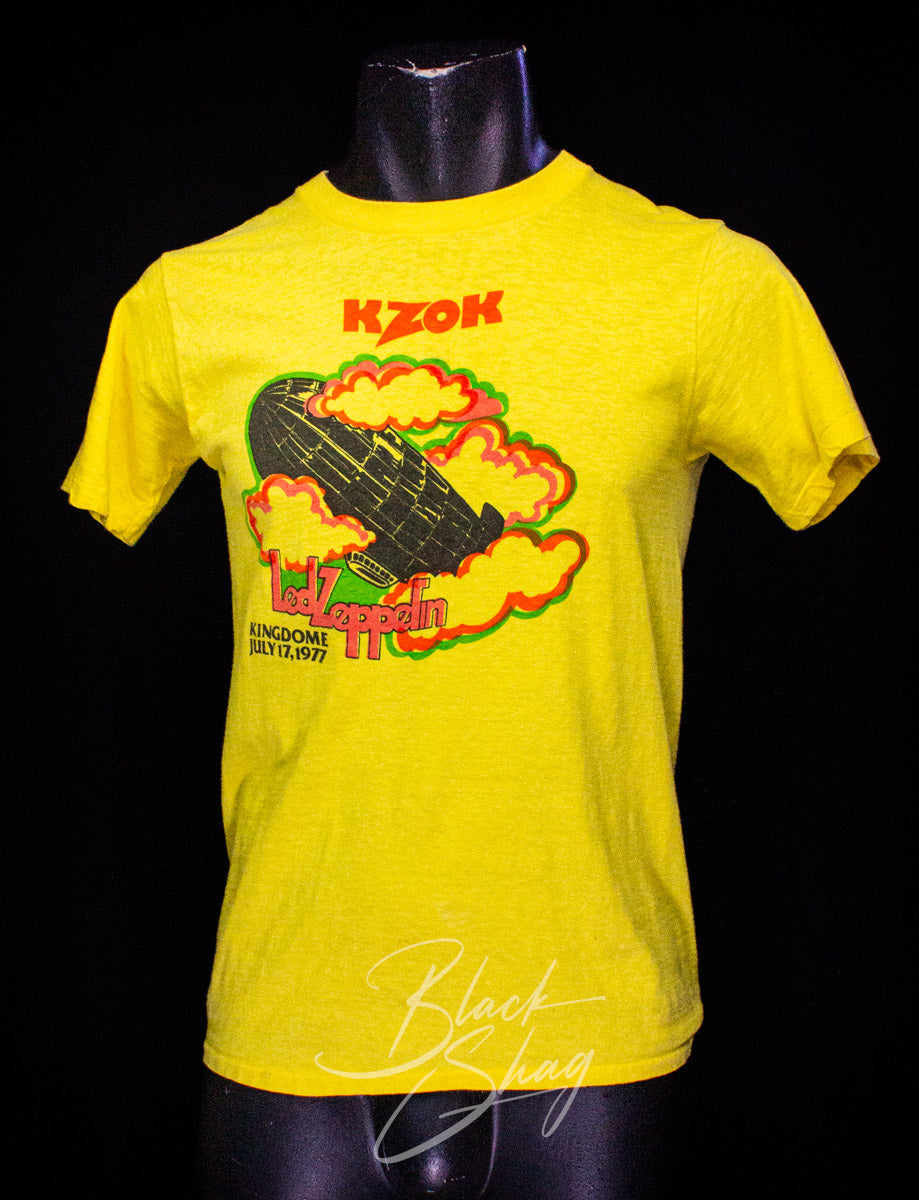Vintage Led Zeppelin KZOK Concert T Shirt 1977 Small
