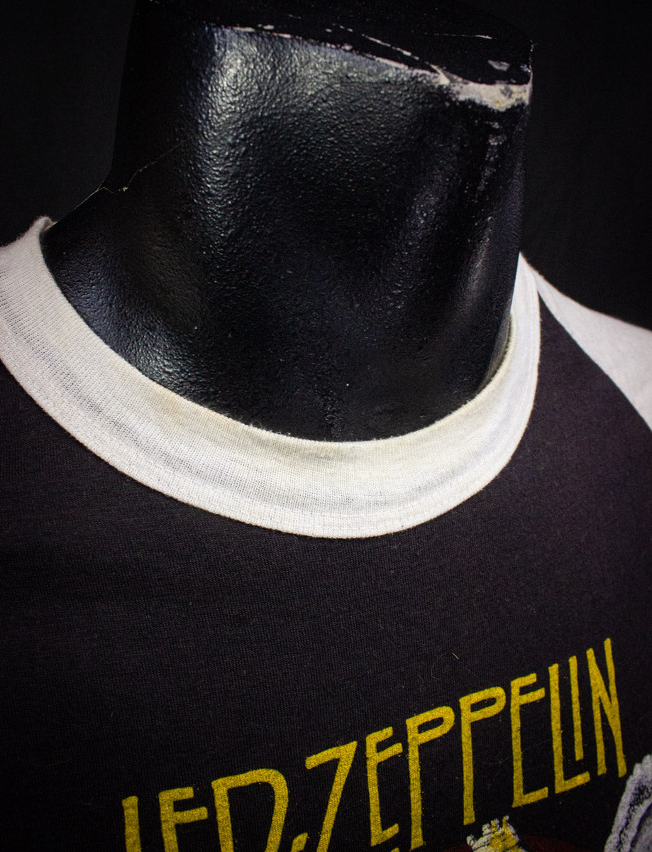 Vintage Led Zeppelin Swan Song Raglan Concert T Shirt 80s Medium