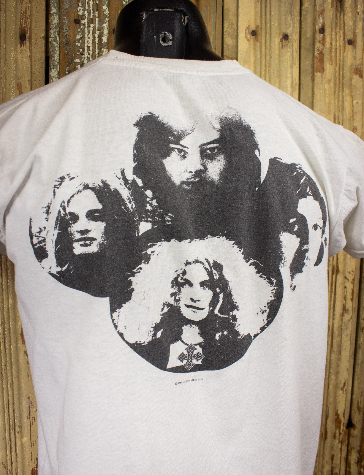 Vintage Led Zeppelin 1 T Shirt 1984 White Medium