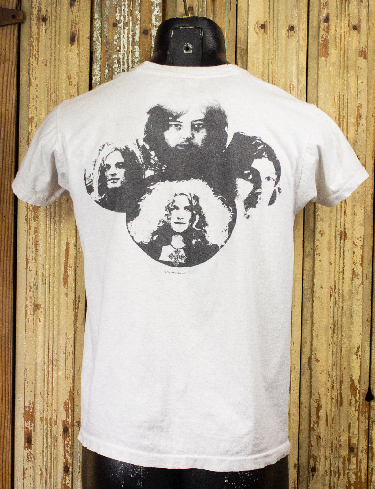 Vintage Led Zeppelin 1 T Shirt 1984 White Medium