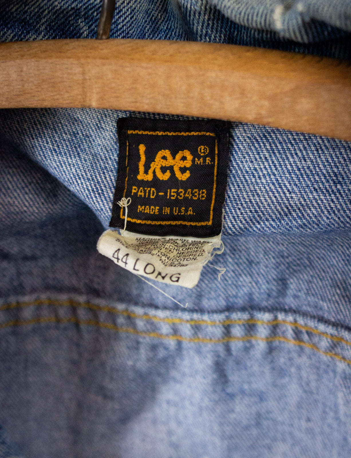 Vintage Lee Denim Jacket 70s Light Wash Large