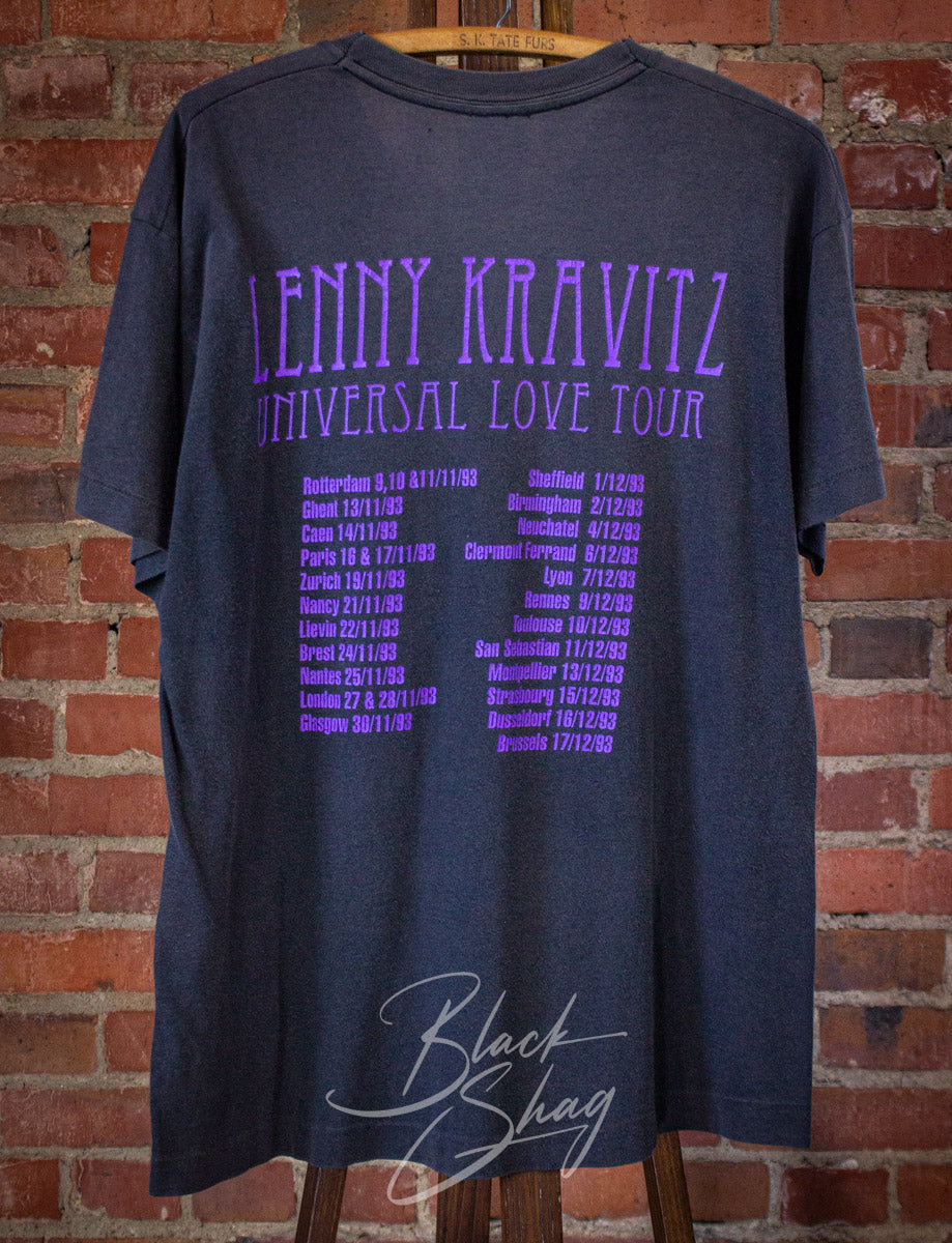 Vintage Lenny Kravitz Universal Love Concert T Shirt 1993 Black Large