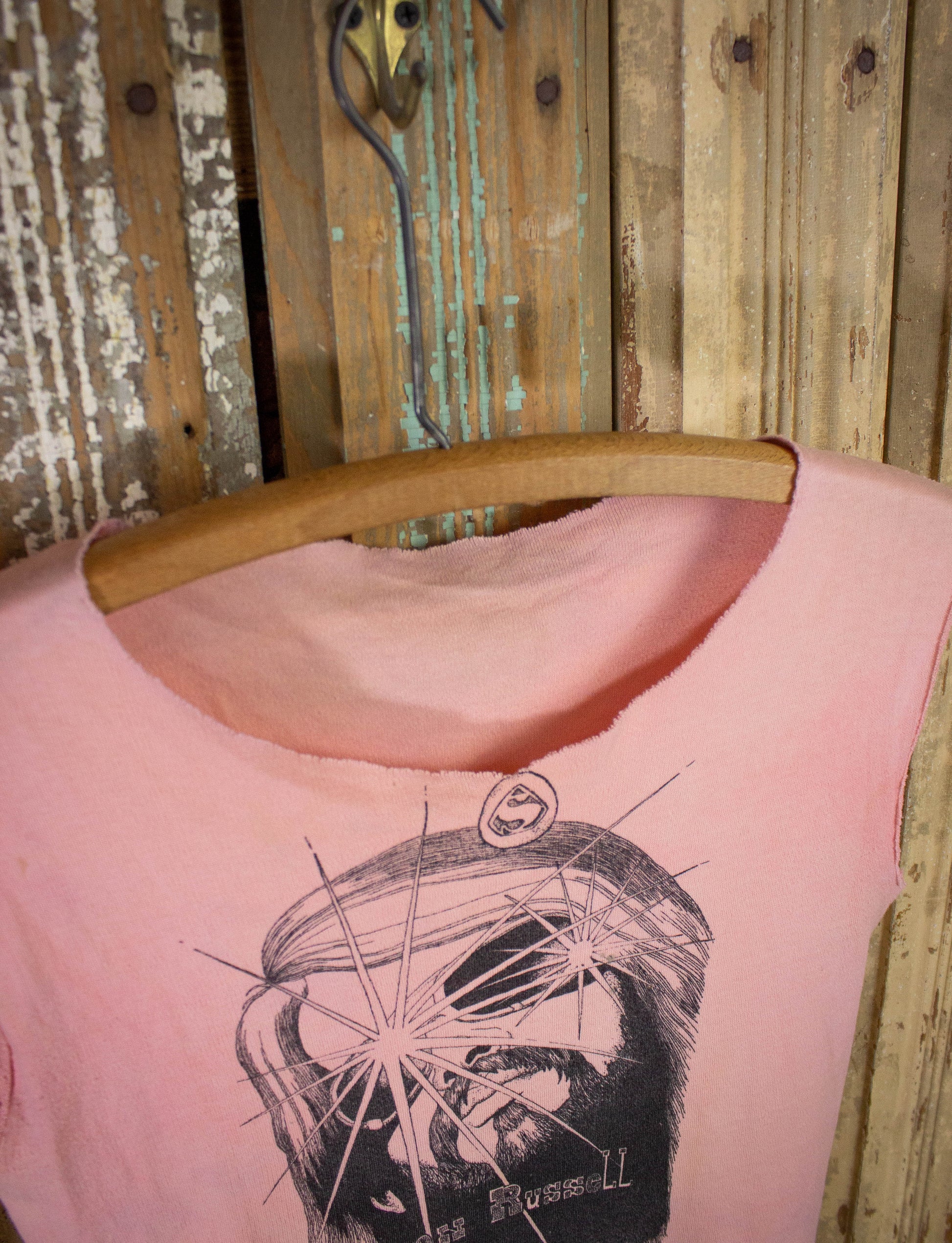 Vintage Leon Russell Cutoff Concert T Shirt 1972 Pink XS