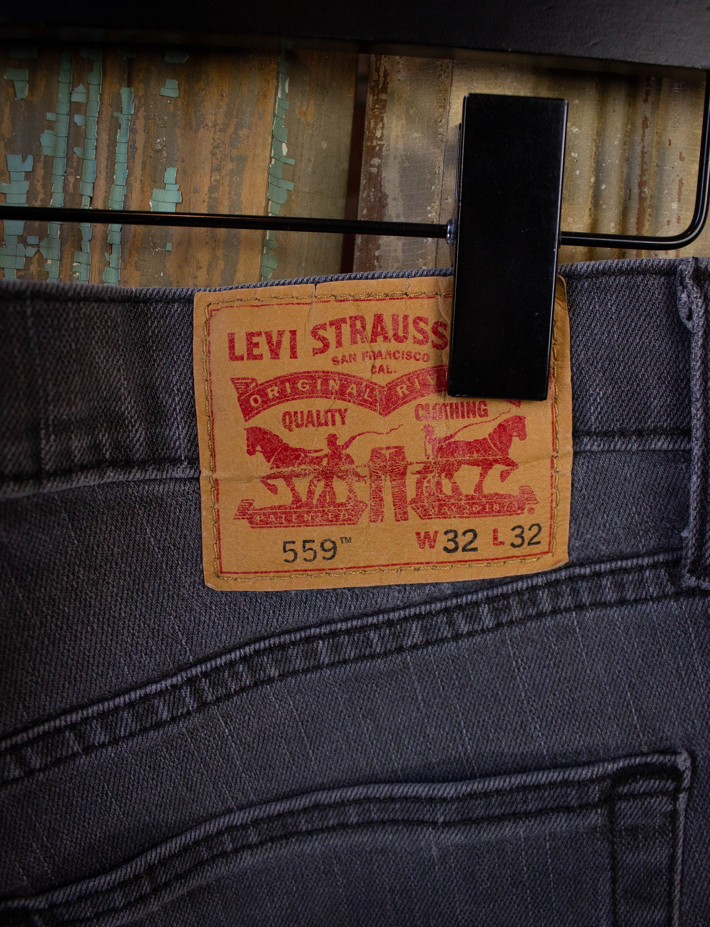 Vintage Levi Strauss Black Cut Off Shorts 559 32W