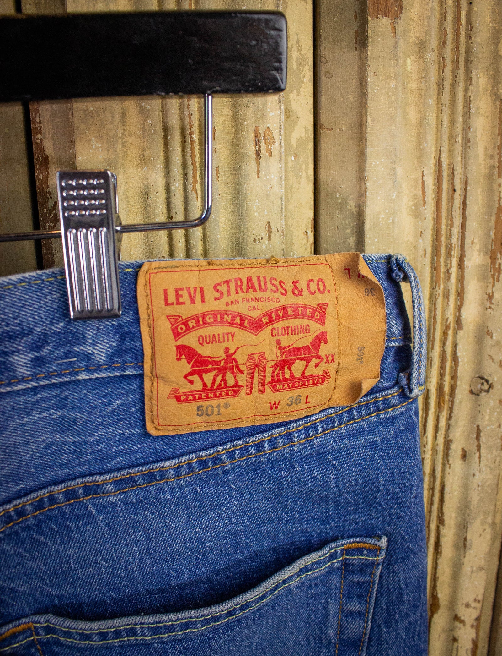 Vintage Levi's 501 Hemmed Denim Shorts Medium Wash 36w