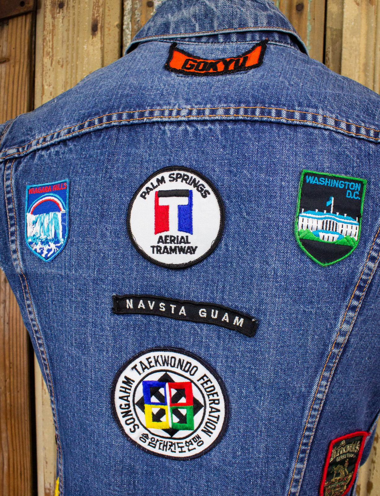 Vintage Men's Levi's Denim Vest hotsell with Buffalo Southwest Design Patch