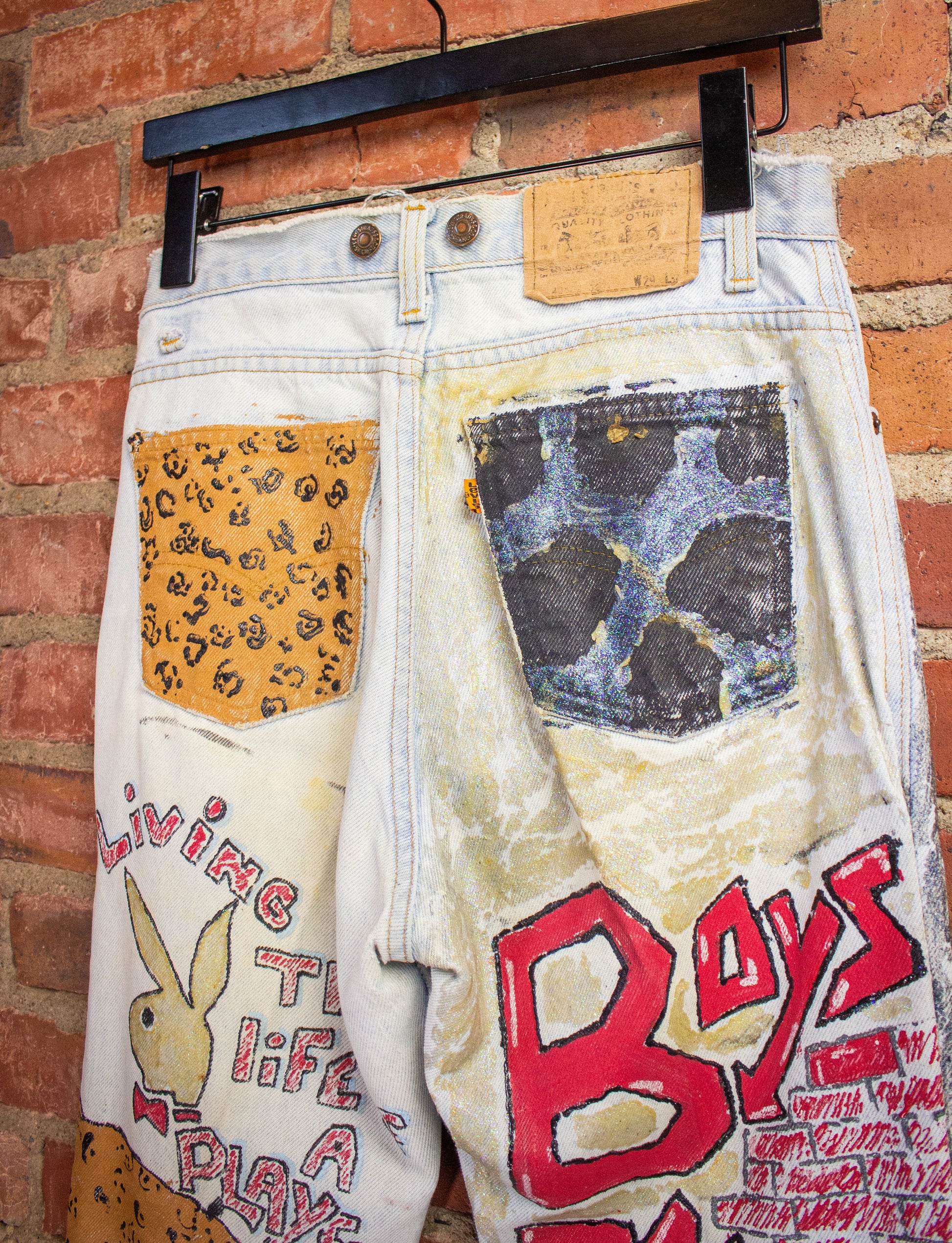 Vintage Levi's Bone Age Custom Jeans 1990s 28W