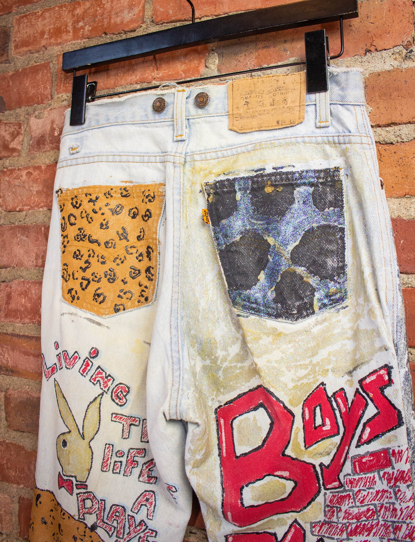 Vintage Levi's Bone Age Custom Jeans 1990s 28W
