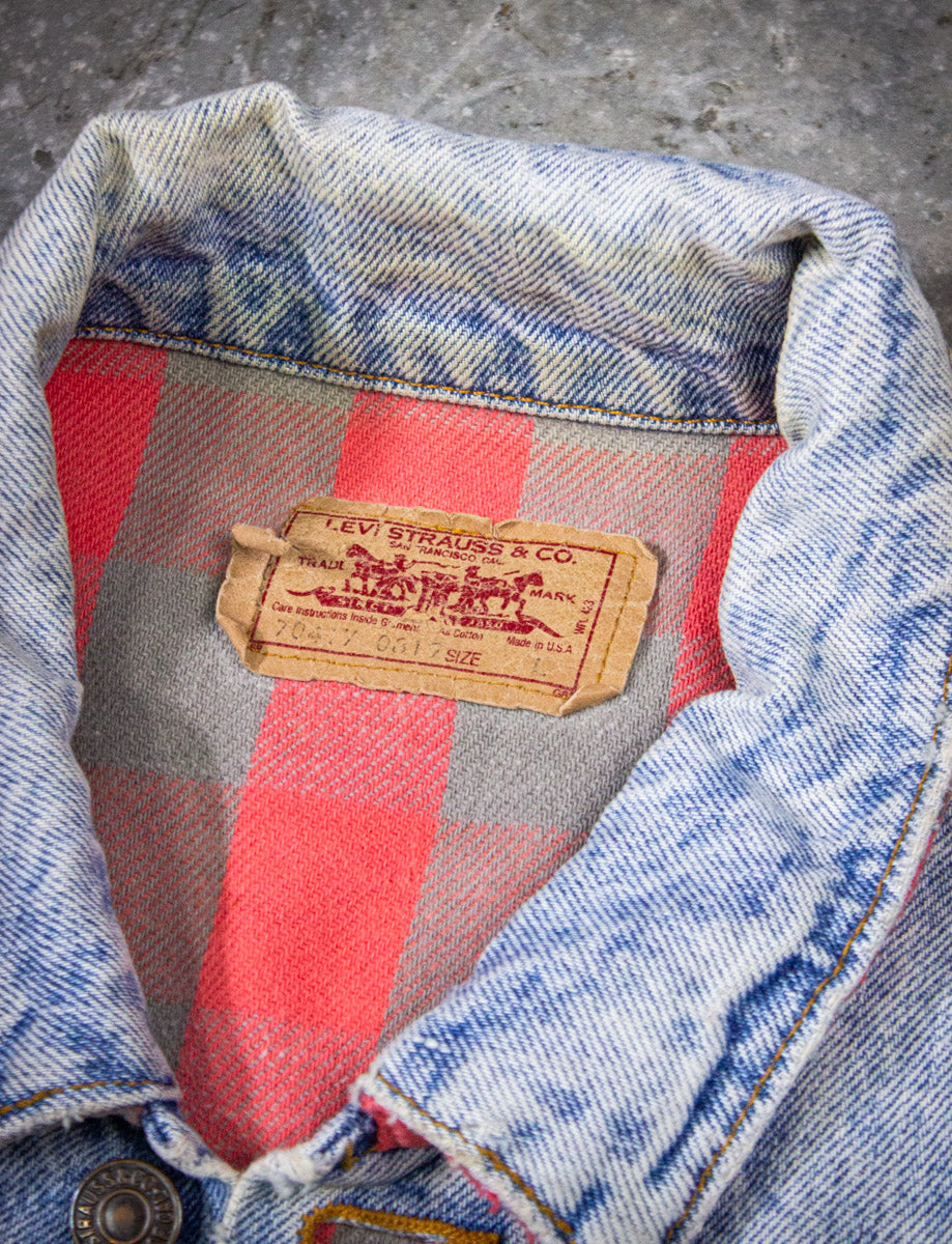 Vintage Levi's Buffalo Plaid Denim Jacket XL