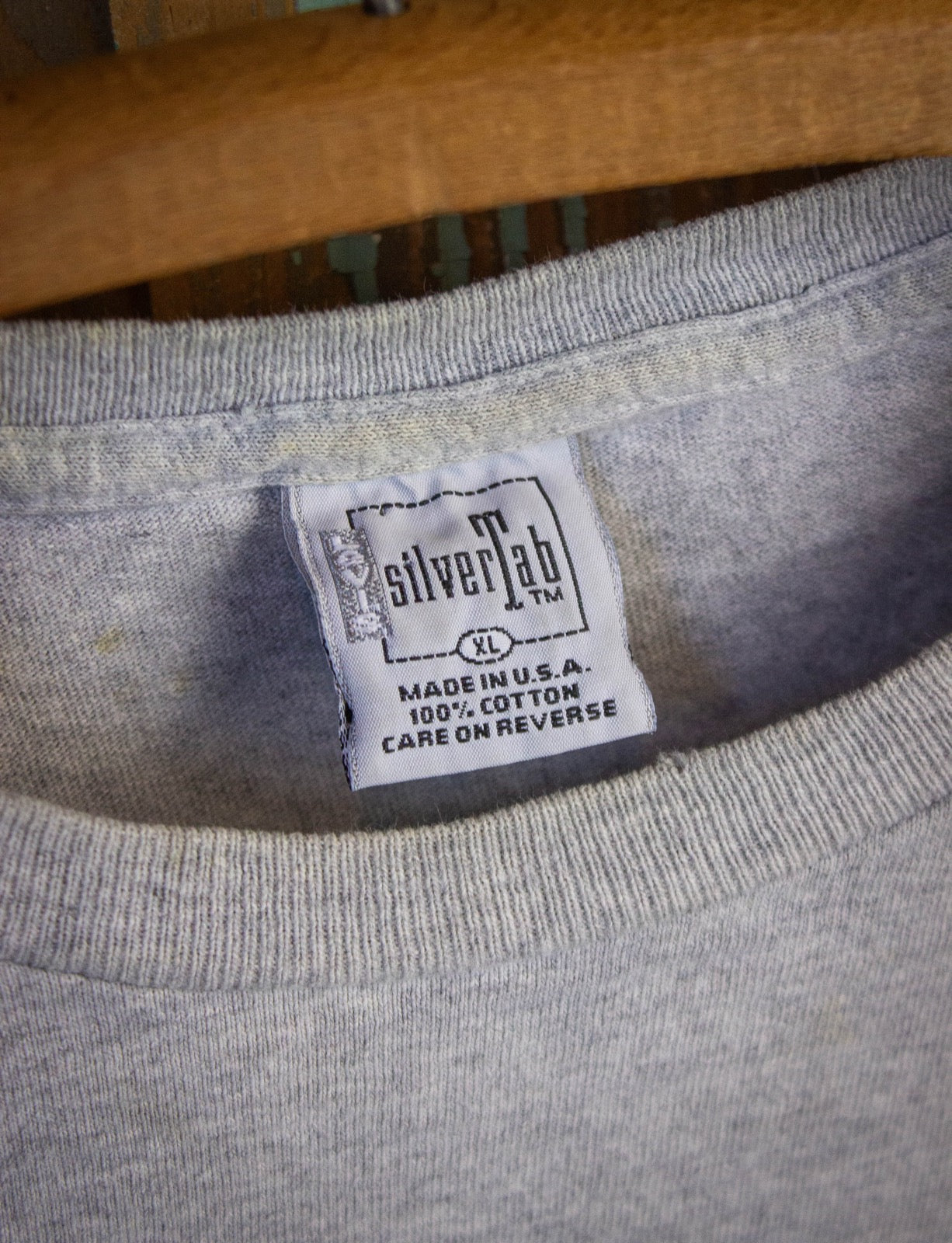 Vintage Levi's Silver Tab Graphic T Shirt 90s Gray 2XL