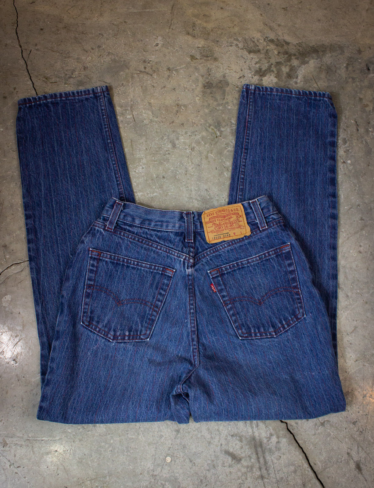 Levi's vintage 26501-0118 70s dark wash straight leg jeans outlet tagged sz 34x36