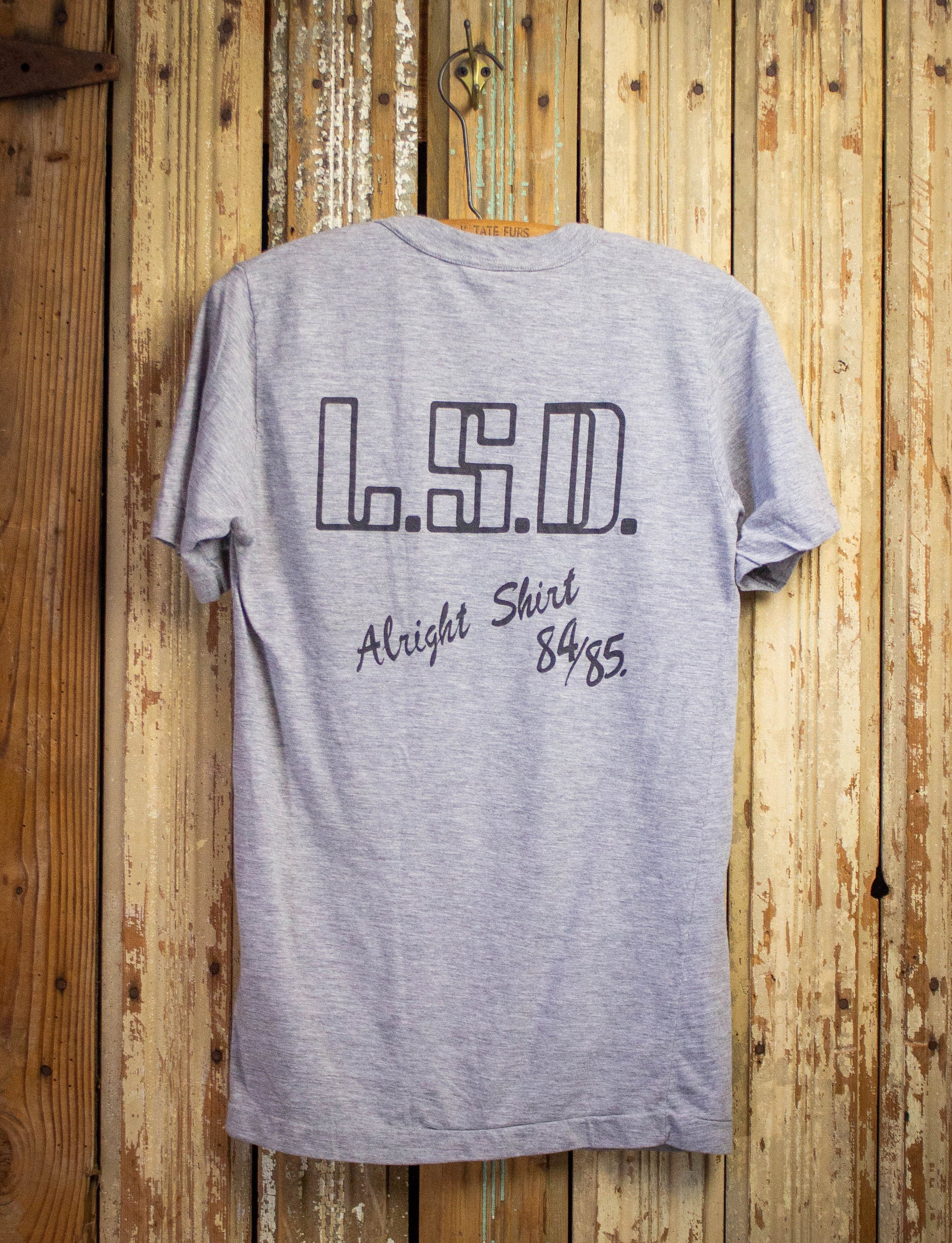 Vintage Light Sound Design (LSD) Crew Concert T Shirt 80s Gray