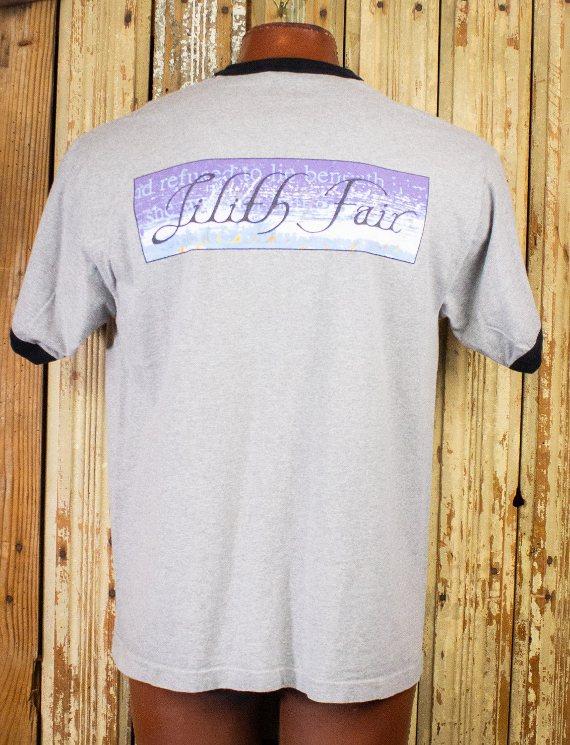 Vintage Lilith Fair Concert Ringer T Shirt 90s Gray XL