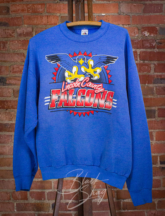 Vintage Lincoln County Falcons Sweatshirt 90s Blue XL