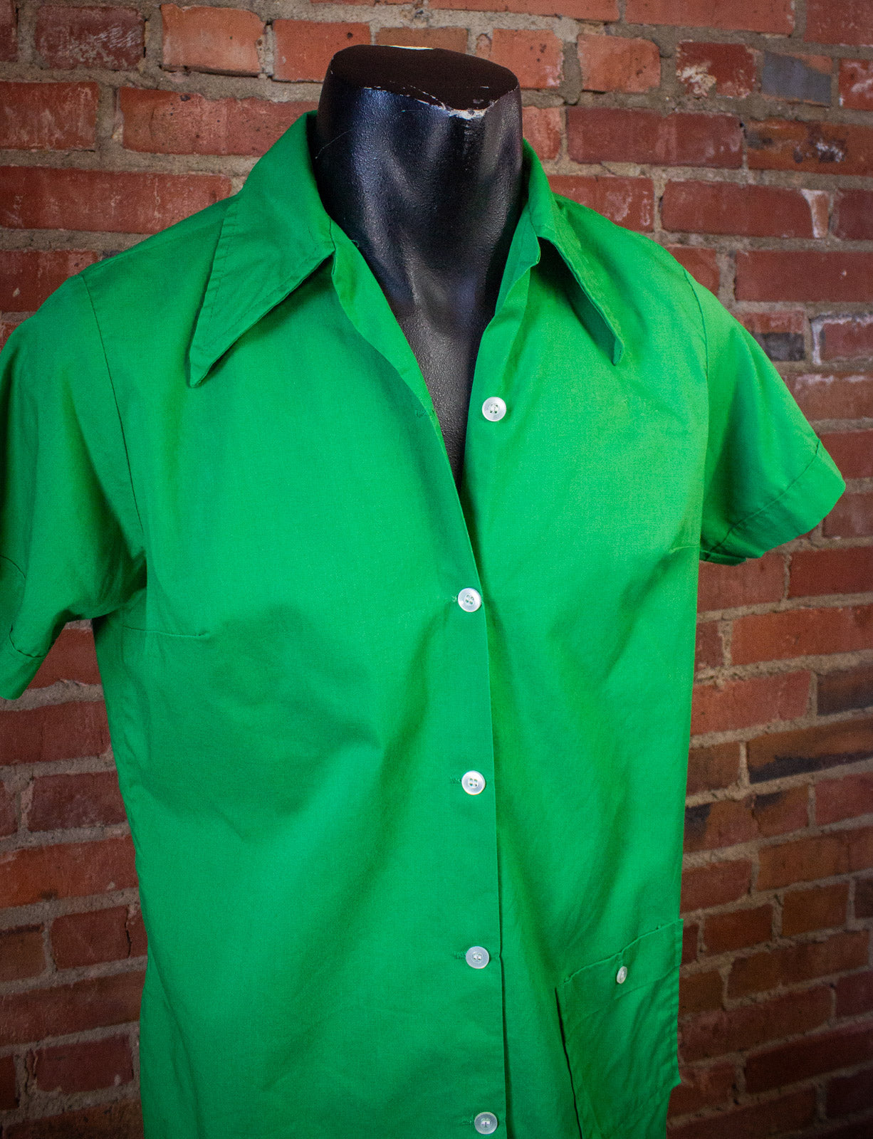 Vintage Olympian Little Kings Cream Ale Bowling Shirt 60s Green Medium