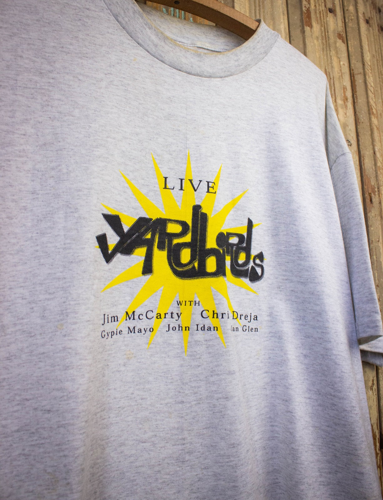 Vintage Live Yardbirds Concert T Shirt 90s Gray XL 