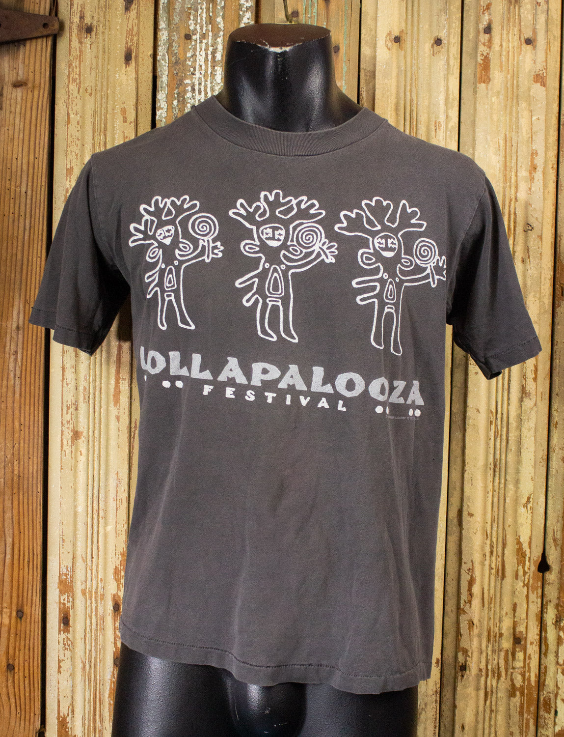 Vintage Lollapalooza Festival Concert T Shirt 1991 Gray Medium