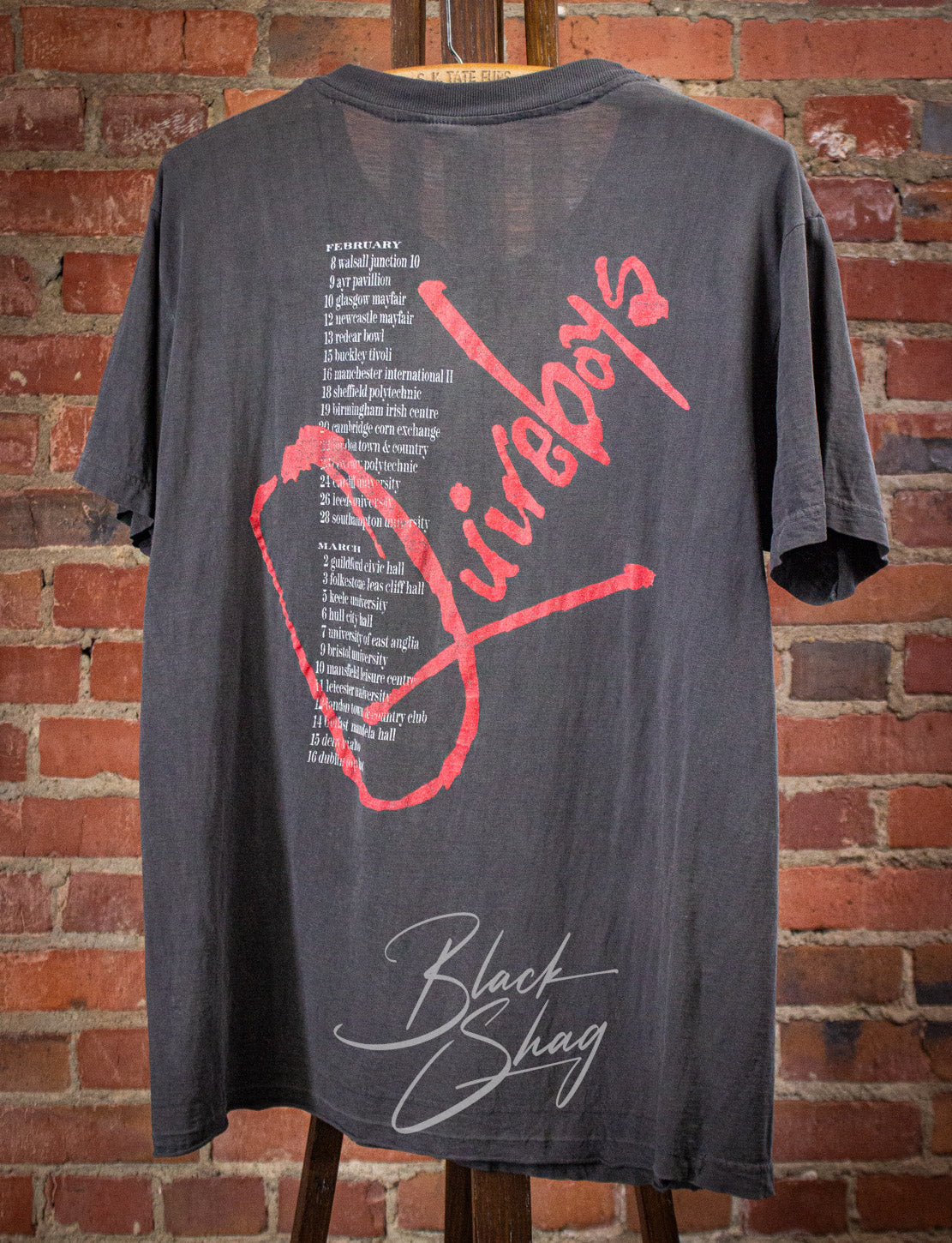 Vintage London Quireboys Tour Concert T Shirt 1990 Black Large