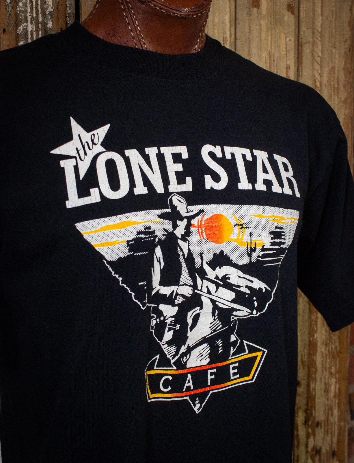 Vintage Lone Star Cafe Graphic T Shirt 90s Black Large