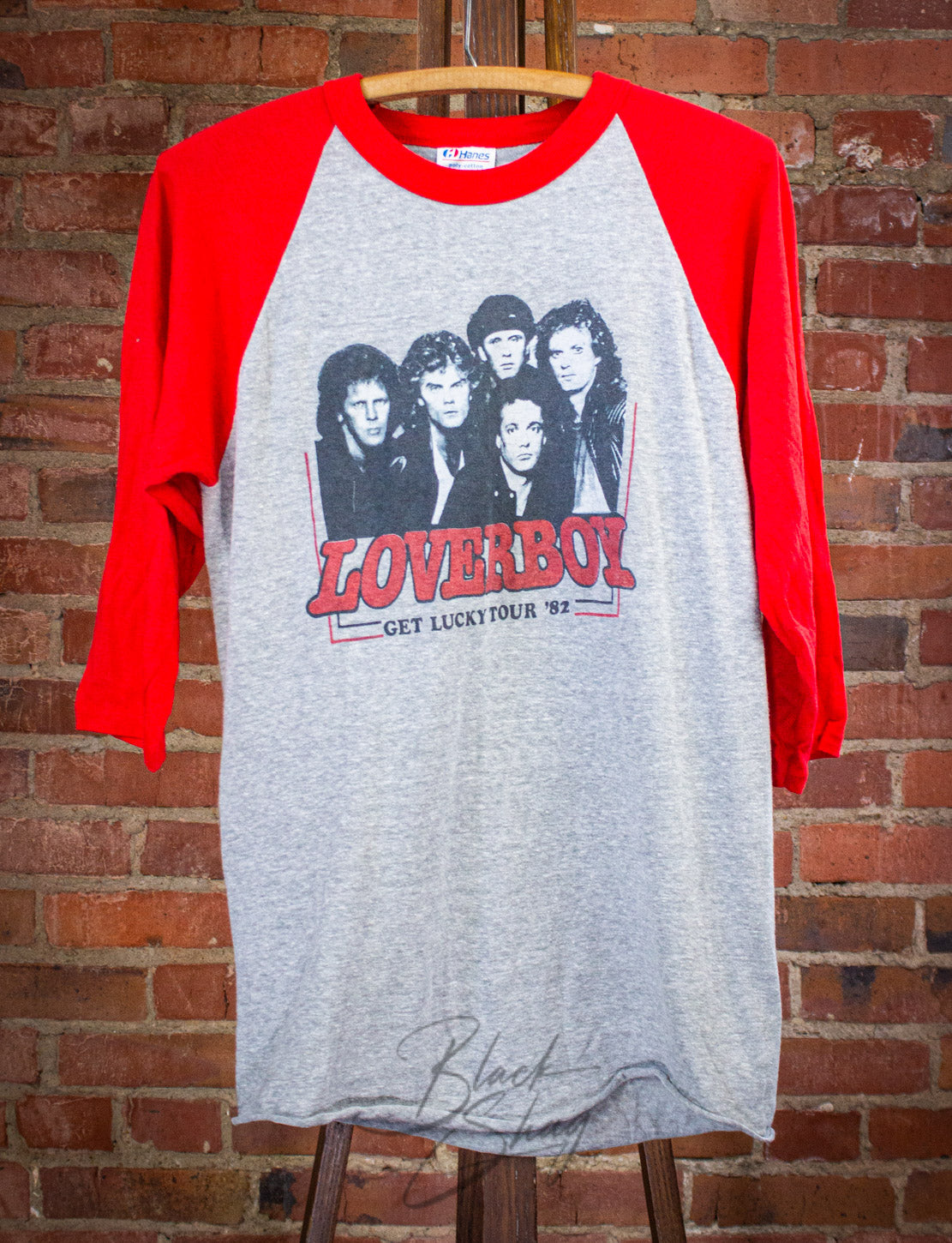 Vintage Loverboy Get Lucky Concert T Shirt 1983 Gray/Red Small/Medium