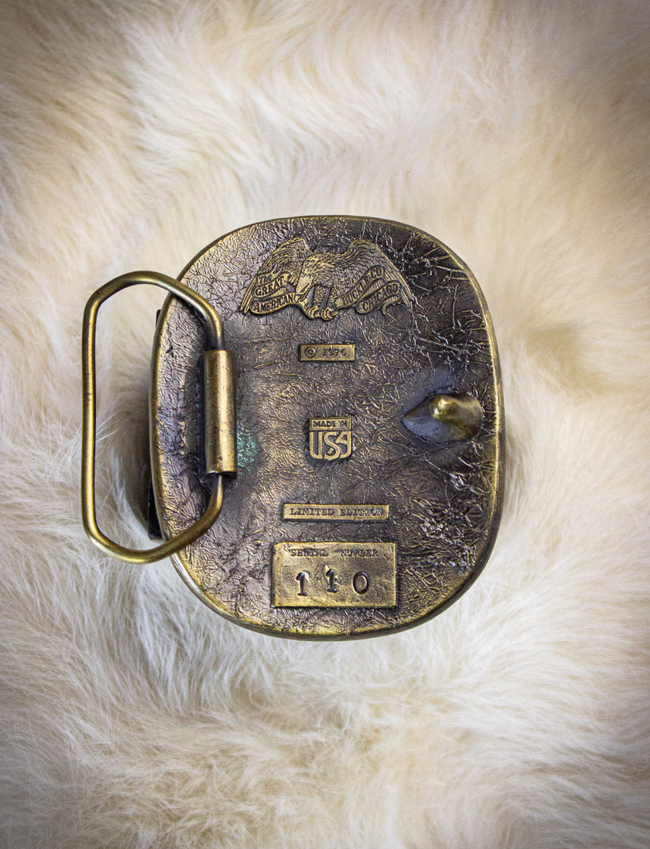 Vintage Löwenbràu Brass Belt Buckle 1976