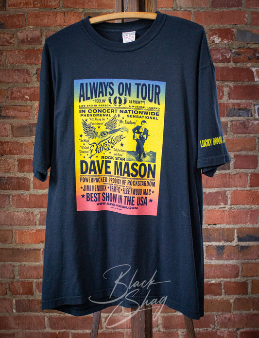 Lucky Brand Dave Mason T Shirt y2k Black XL