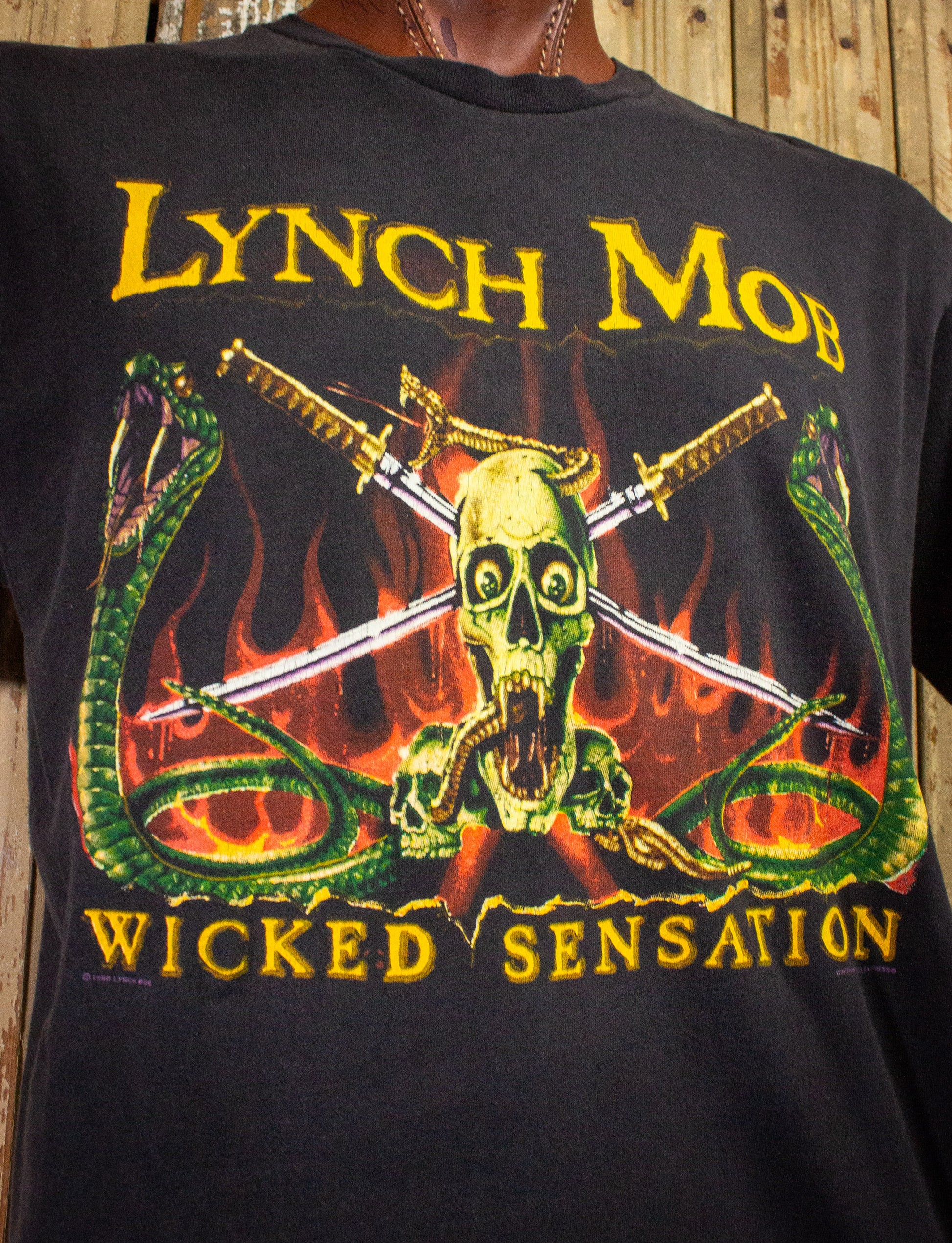 Vintage Lynch Mob Mad At The World Tour Concert T Shirt 1990 XL