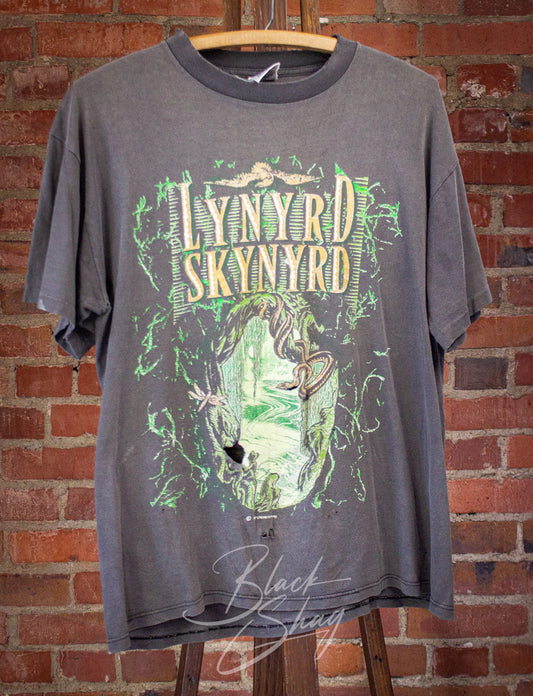 Vintage Lynyrd Skynyrd World Tour Concert T Shirt 1993 Gray Medium