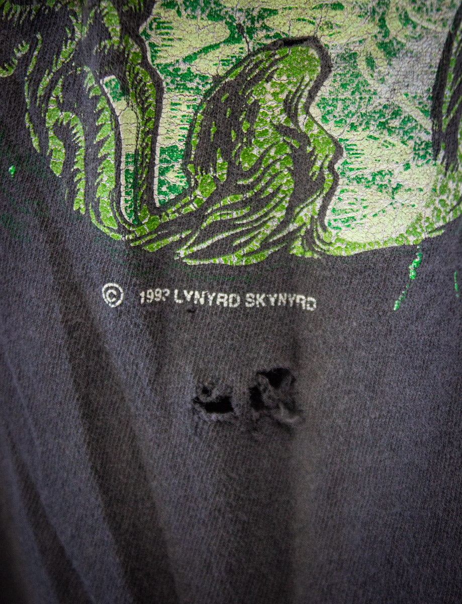 Vintage Lynyrd Skynyrd World Tour Concert T Shirt 1993 Gray Medium