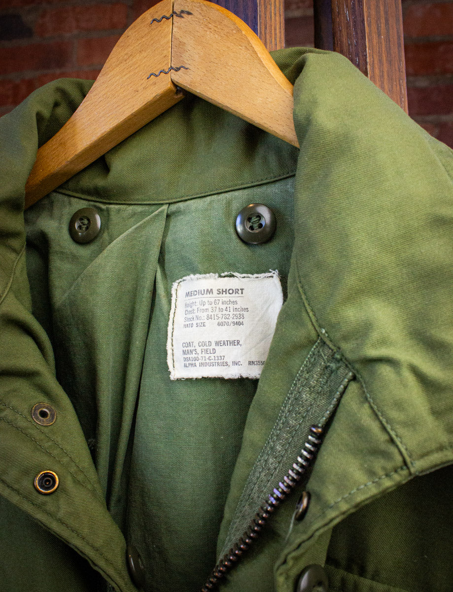 Vintage US M-65 Military Field Jacket 1971 Medium – Black Shag Vintage
