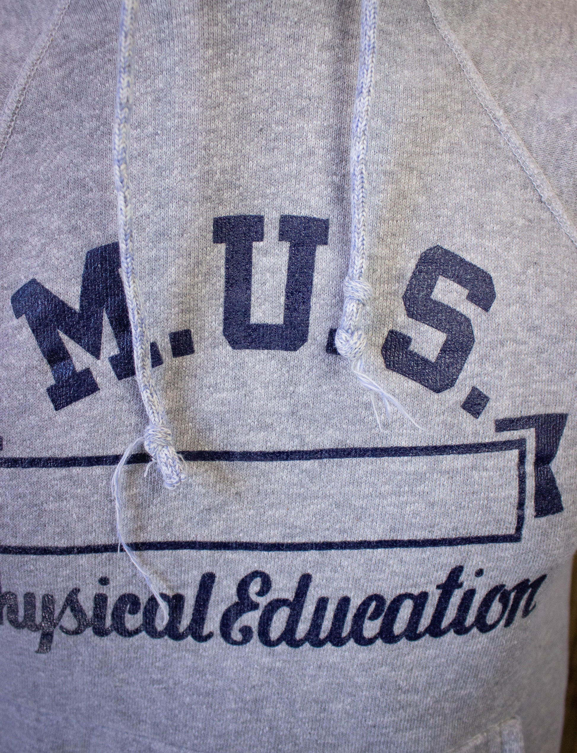 Vintage MUS Physical Education Hoodie Grey S
