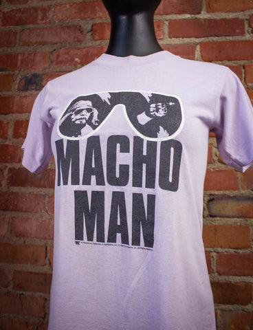 Vintage WWF Macho Man Randy Savage Graphic T Shirt 1991 Neon Green XS