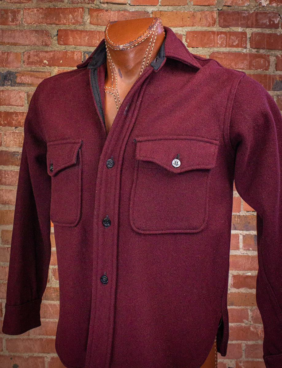 Vintage Madewell Maroon Flannel Shirt 80s Medium