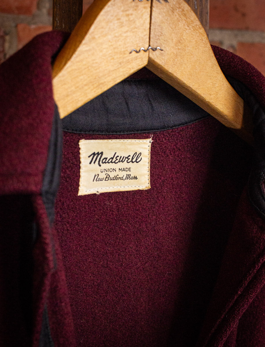 Vintage Madewell Maroon Flannel Shirt 80s Medium