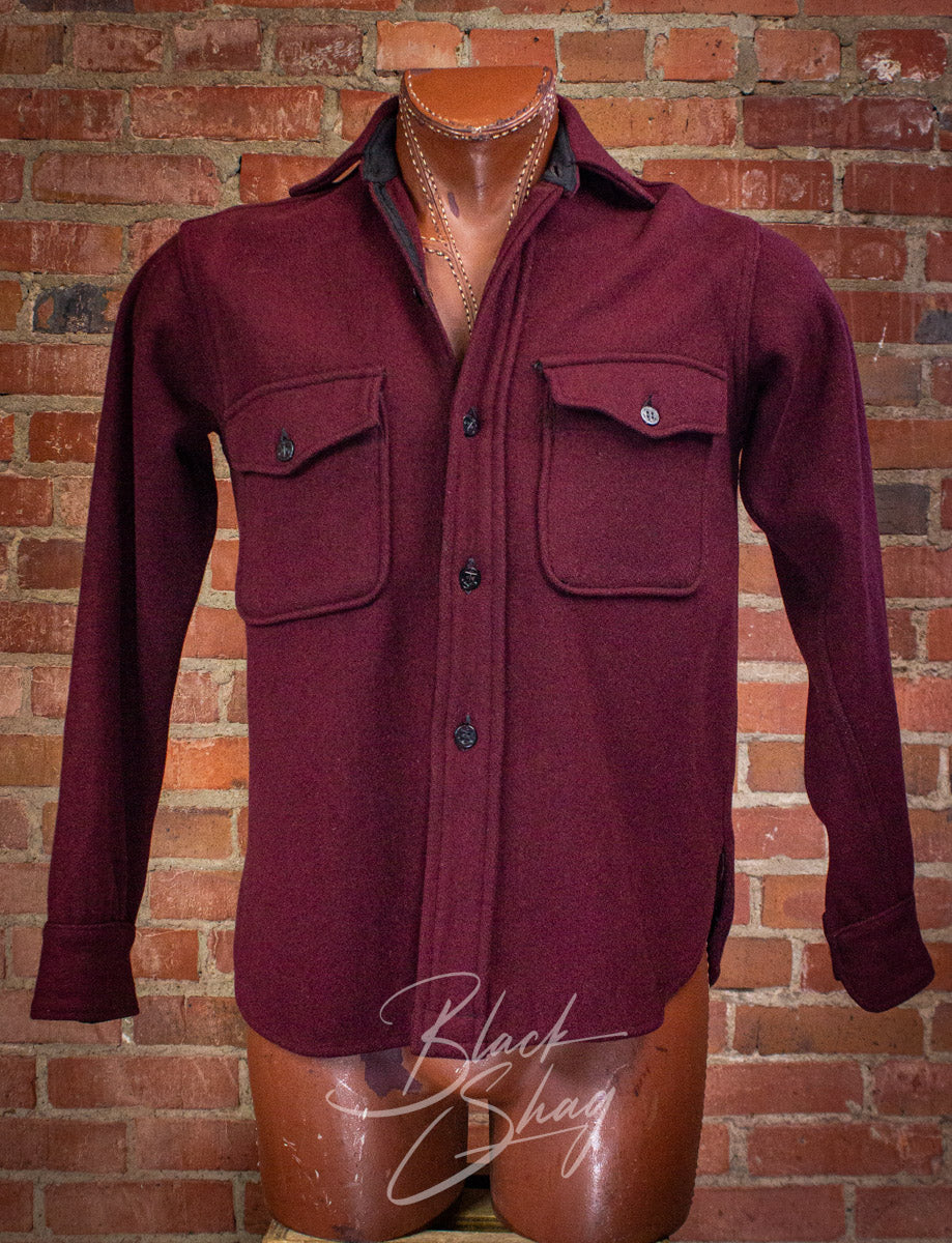Vintage Madewell Maroon Flannel Shirt 80s Medium