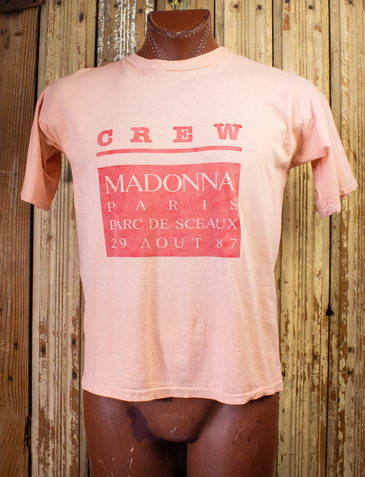 Vintage Madonna Paris, France Crew Concert T Shirt 1987 Pink XL