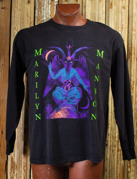 Vintage Marilyn Manson When I'm God Everyone Dies Long Sleeve Concert T Shirt 1996 XL