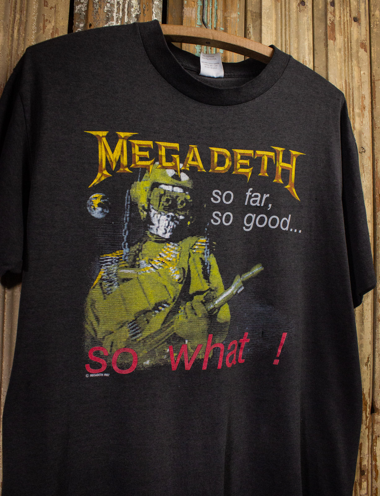 Vintage Megadeth So Far, So Good... So What! Concert T Shirt 1987 Black Large