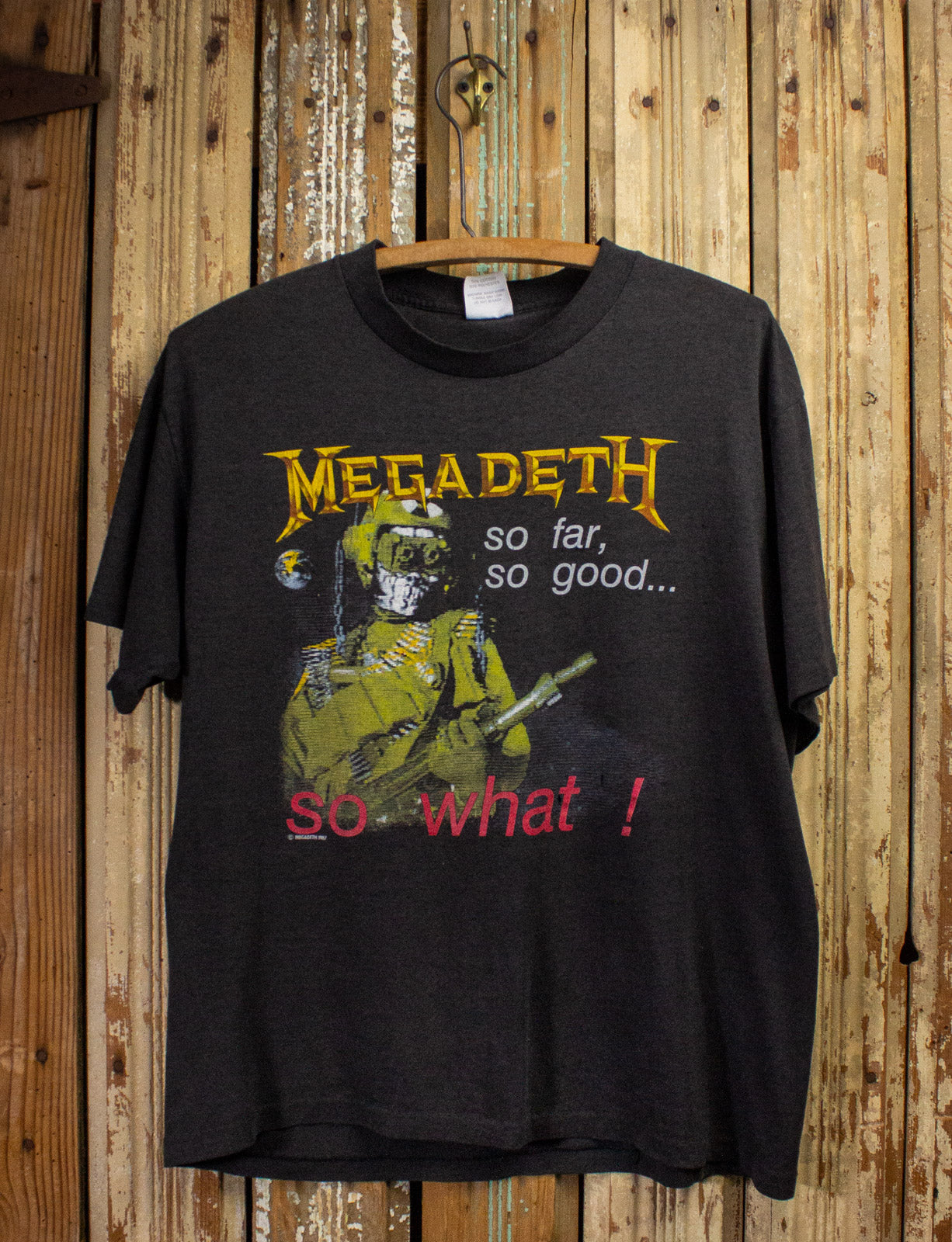 Vintage Megadeth So Far, So Good... So What! Concert T Shirt 1987 Black Large