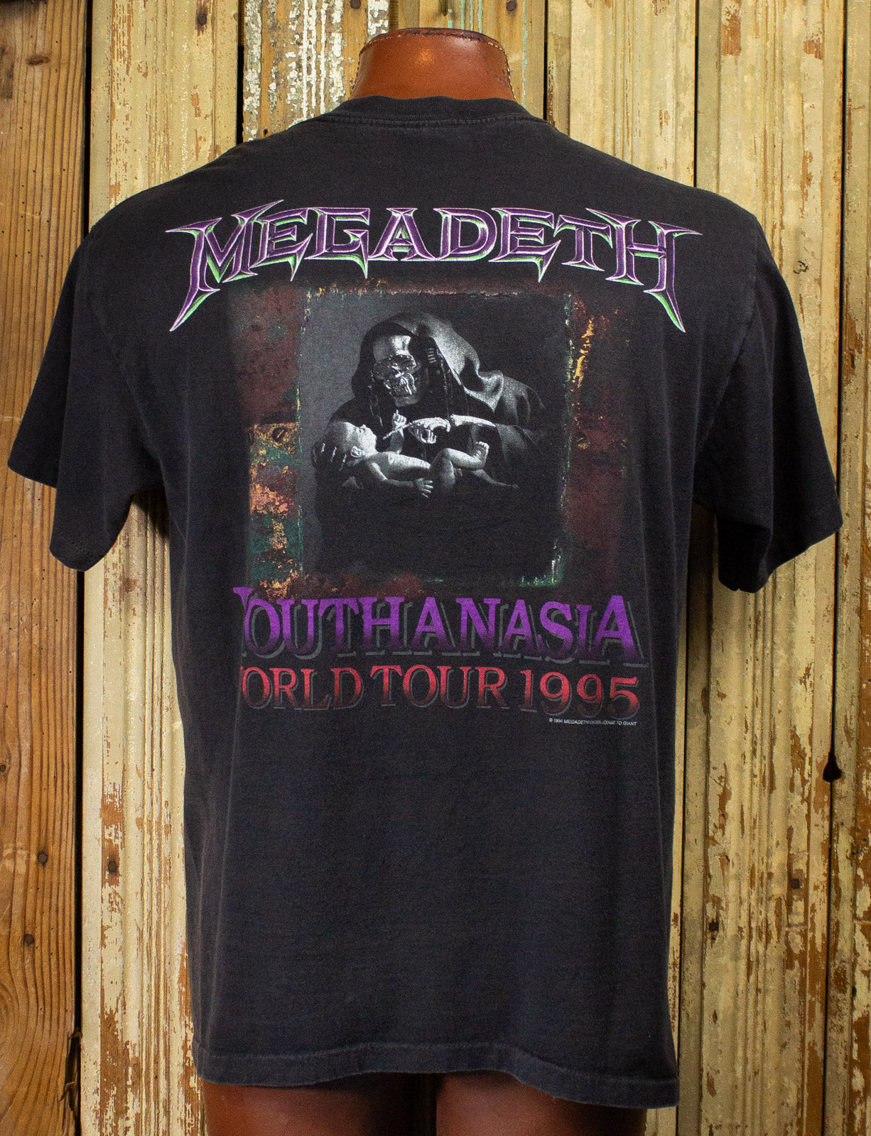 Vintage Megadeth Youthanasia Concert T Shirt 1995 Black XL