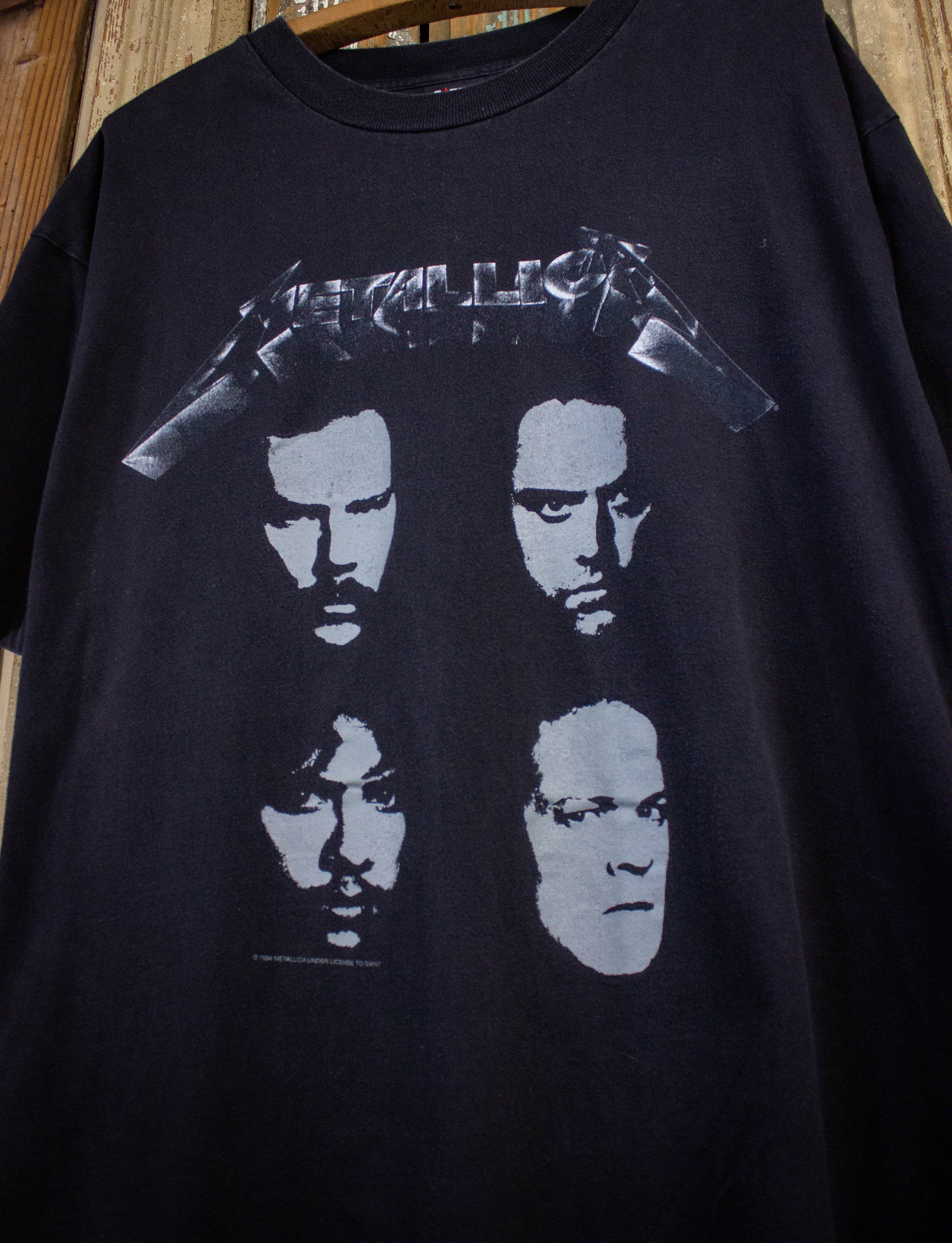 Vintage Metallica Faces Concert T Shirt 1994 Black XL