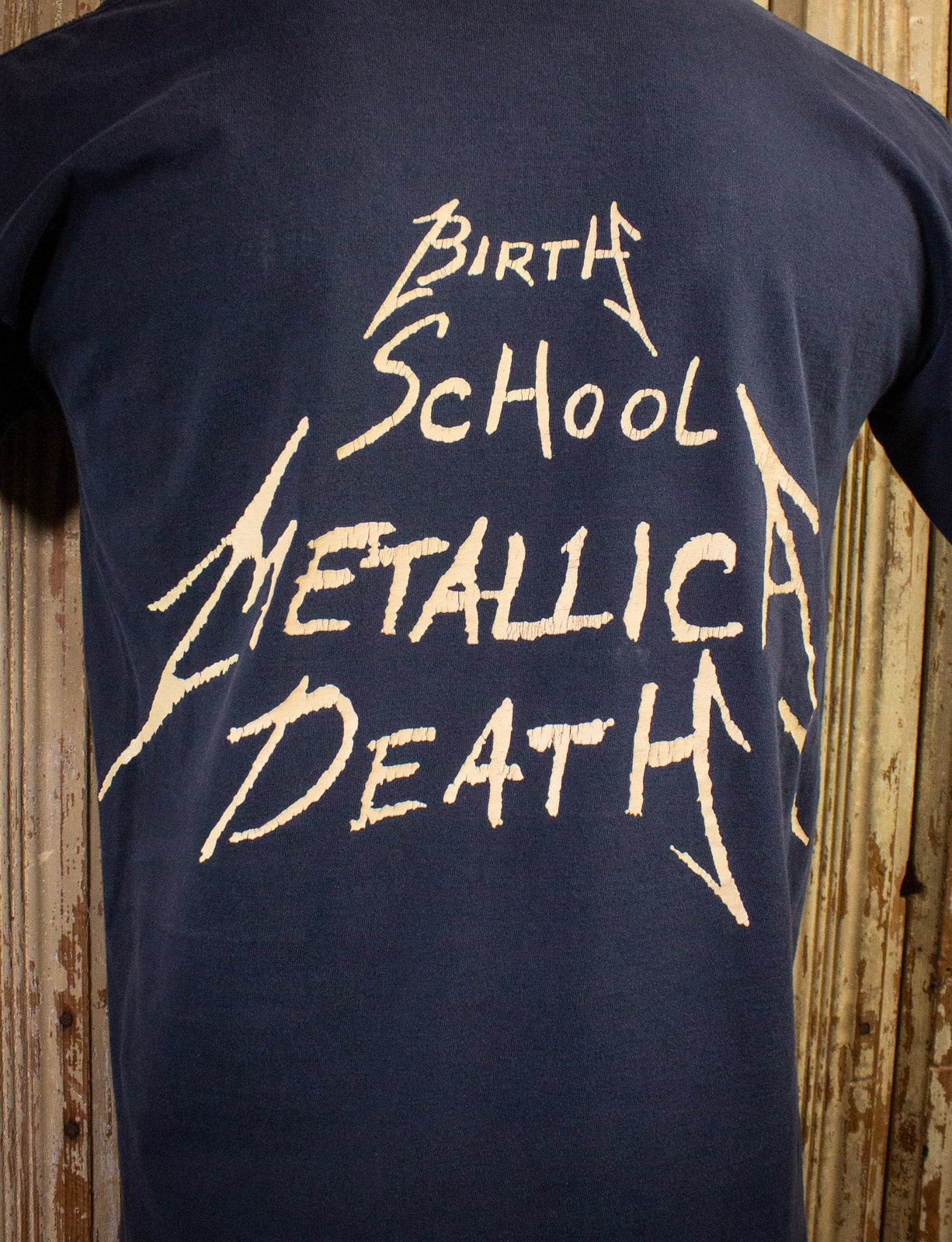 Vintage Metallica Birth School Metallica Death Concert T Shirt 1992 Black  Large