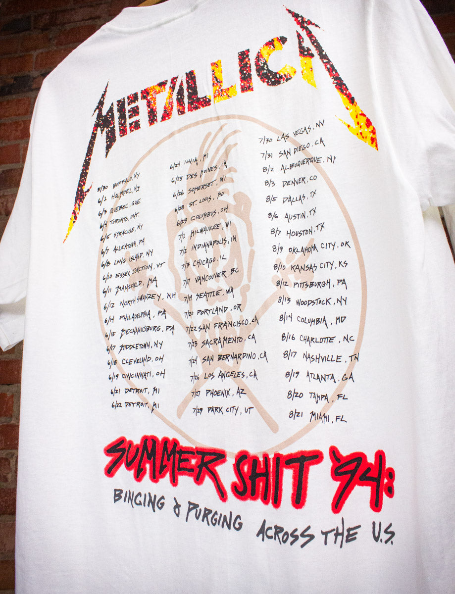Vintage Metallica Live Shit: Binge & Purge Concert T Shirt 1994