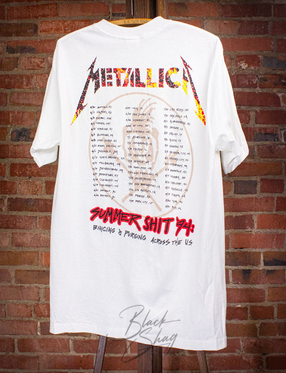 Vintage Metallica Live Shit: Binge & Purge Concert T Shirt 1994