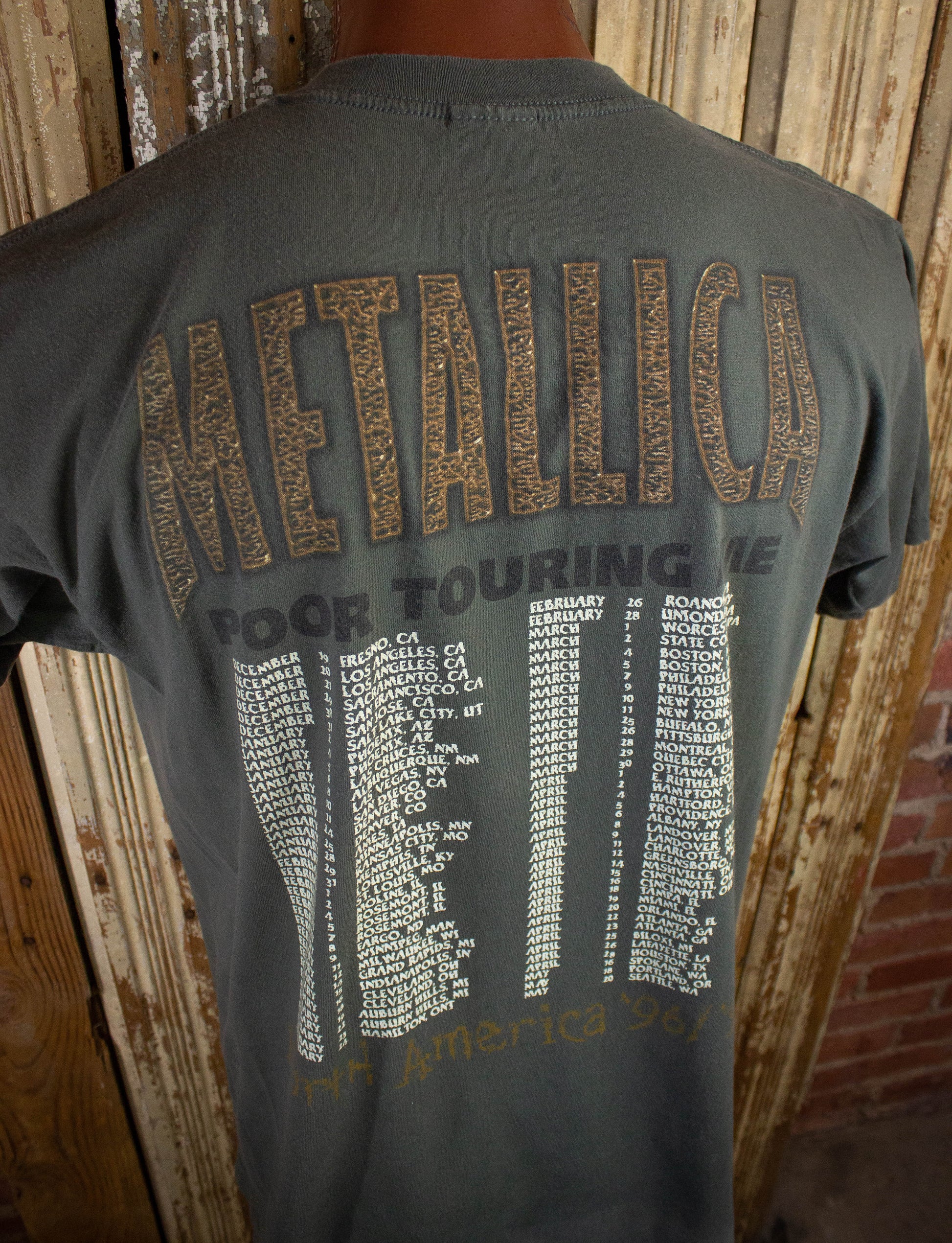 Vintage Metallica Poor Touring Me Concert T Shirt 1996-97 Olive Green XL