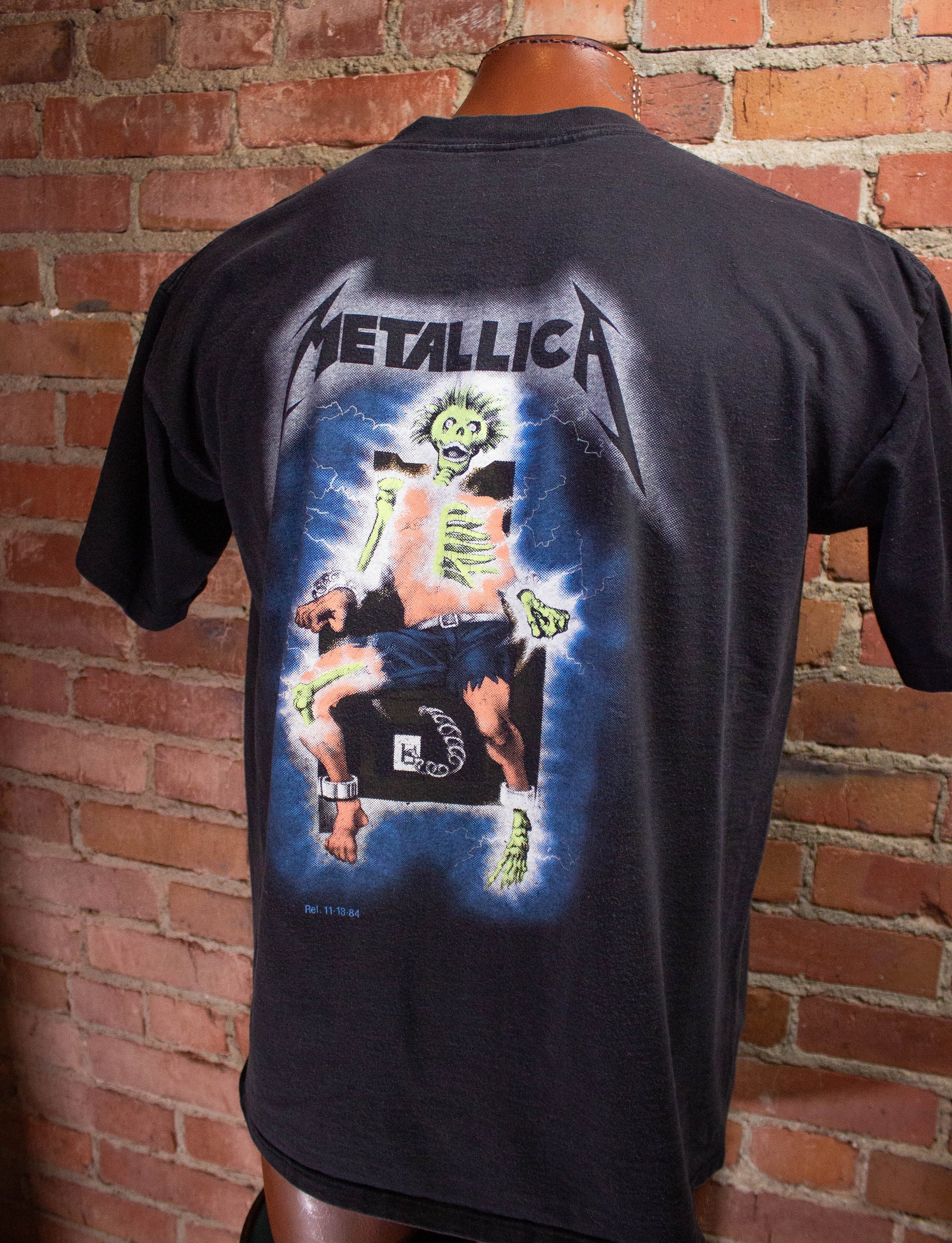 Vintage Metallica Ride The Lightning Black Album Concert T-Shirt 1991 XL