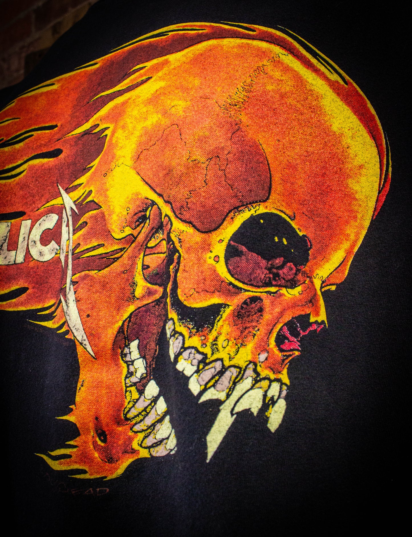 Vintage Metallica Pushead Concert T Shirt 90s Black XL